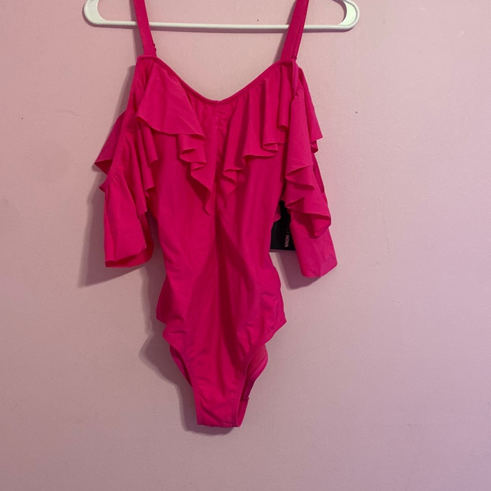 Hot pink swimsuit from fashion nova size small